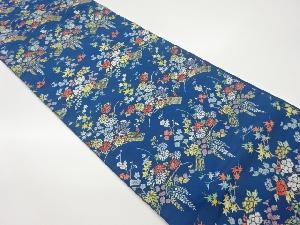 花束に梅・菊模様織出し袋帯